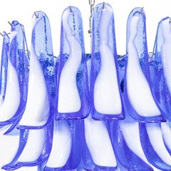 Artemide Blue and White Glass Chandelier