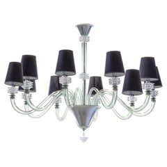 Hollywood Acciaio Glass Chandelier