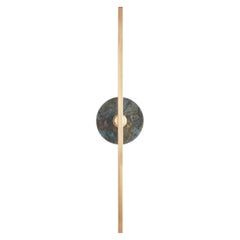 Elite Stick Polished Brass and Labradorite Wall Sconce