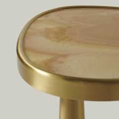 Satellite Orange Onyx Side Table