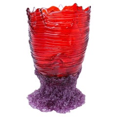 Große Vase „Spaghetti Red and Purple“ von Gaetano Pesce