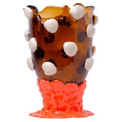 Große Vase „Nugget“ in Braun und Orange von Gaetano Pesce