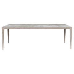 West Coast Ash Wood with Taj Mahal Marble Top Dining Table