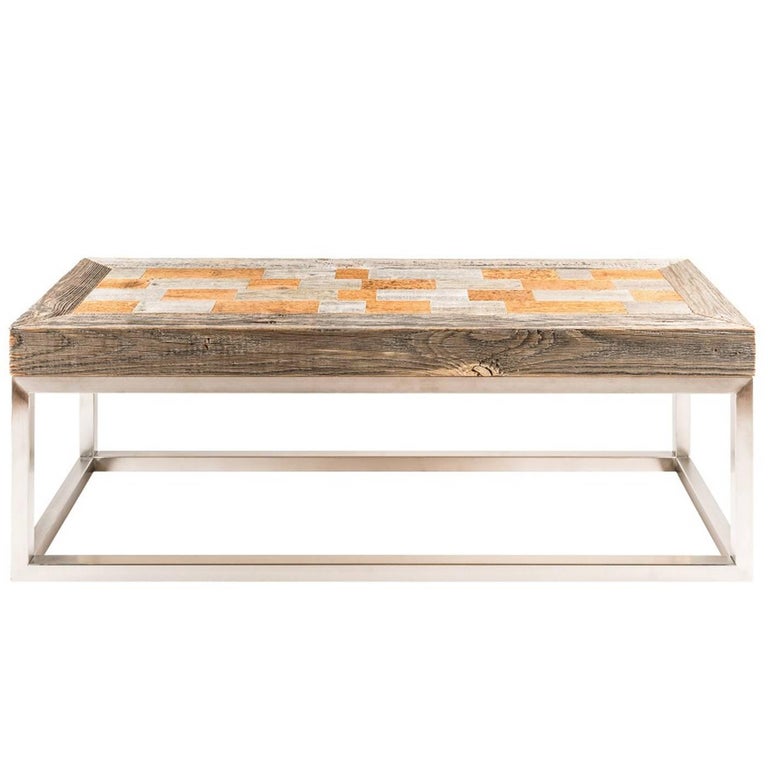 Cristallo Coffee Table For At 1stdibs This Rectangular Coffee Table Features A Massive Wooden Top Divided In Multicolored Rectangles Skilfully Embedded On
