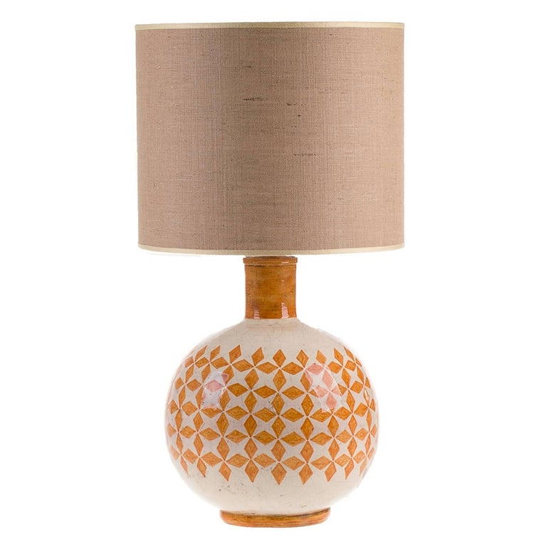 Orange Ceramic Lamp For At 1stdibs Italian Orange Ceramic Lamp For