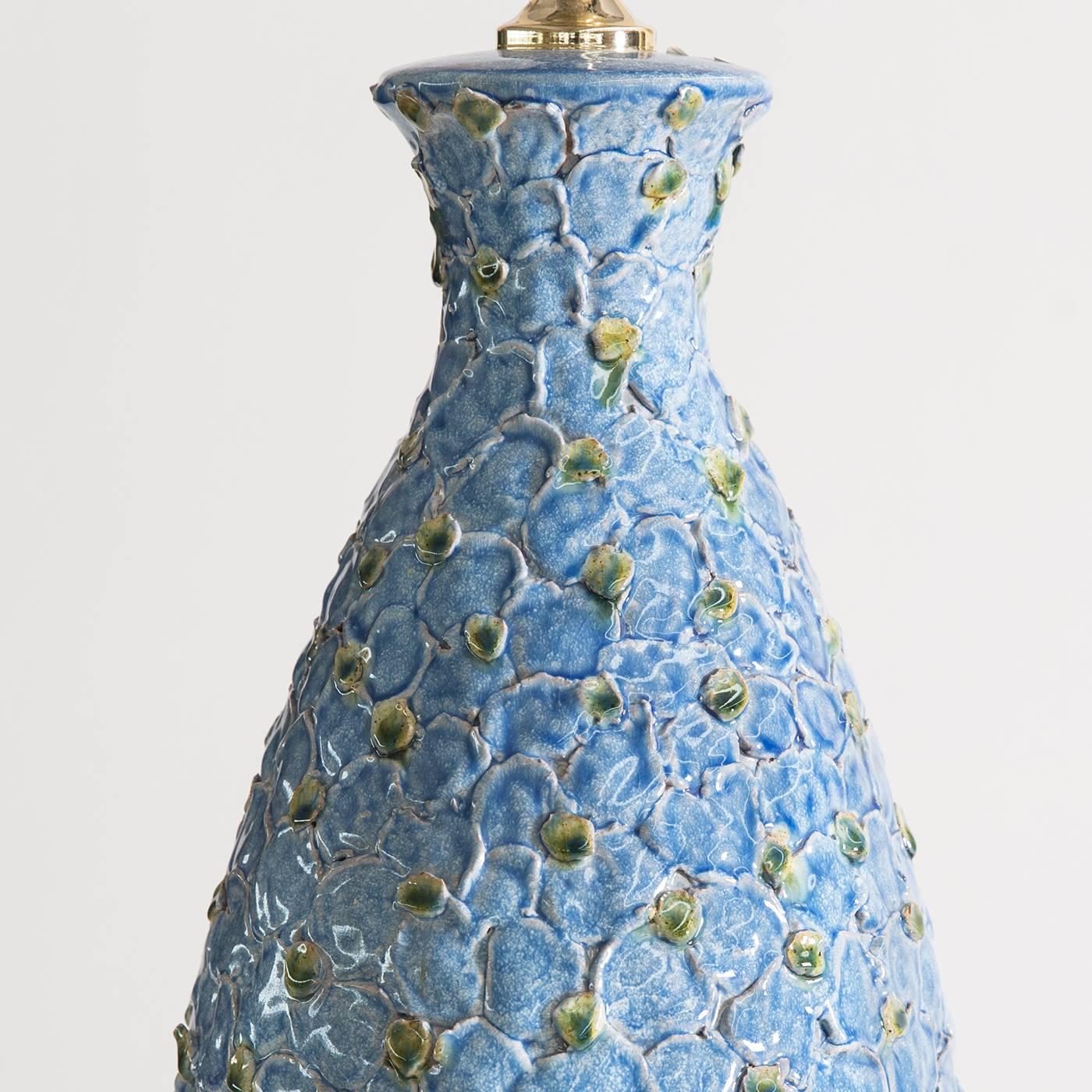 Italian Fiori Maiolica Lamp