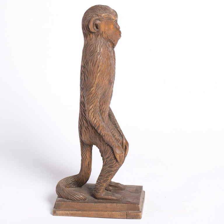 Monkey Wood Sculpture For Sale at 1stDibs