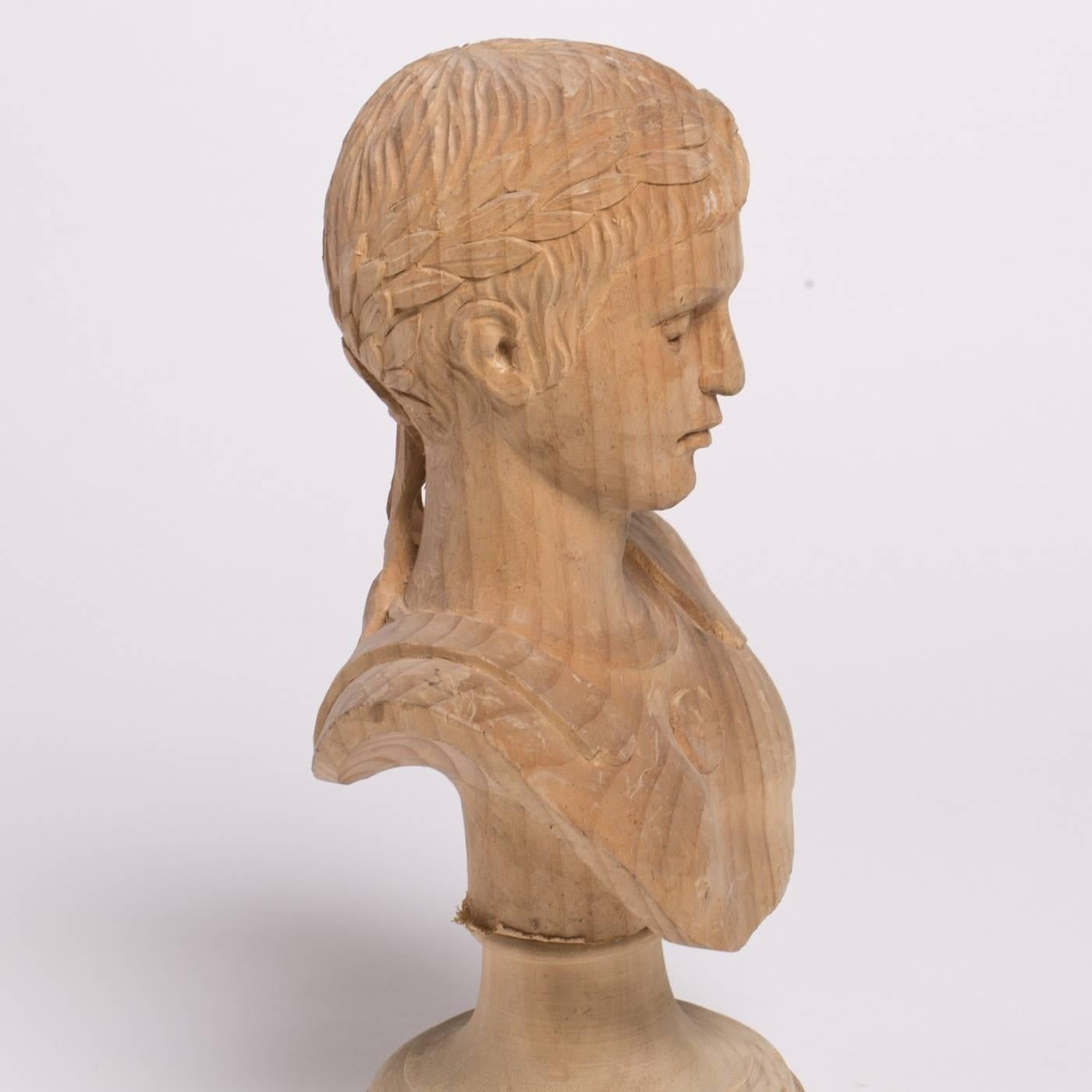 Busto Cesare Wood Sculpture In New Condition In Milan, IT