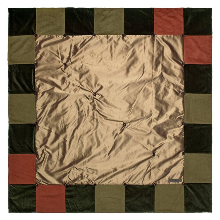 Composition with Dark Olive Green Throw For Sale at 1stdibs