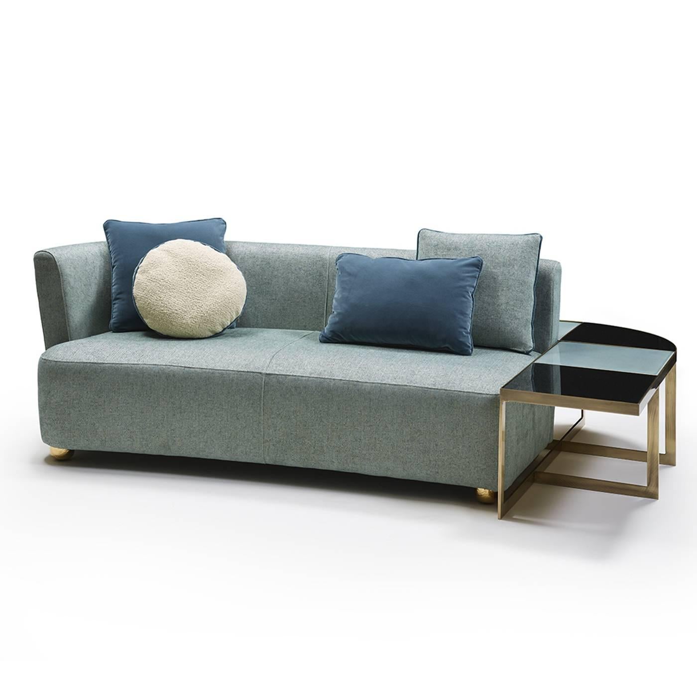 This innovative sectional sofa will enhance the look of any living room decor collection and it was designed by The Recreation for Marioni's Baia series. This sofa comprises three parts. The base of this piece is in ceramic, allowing for the sofa to