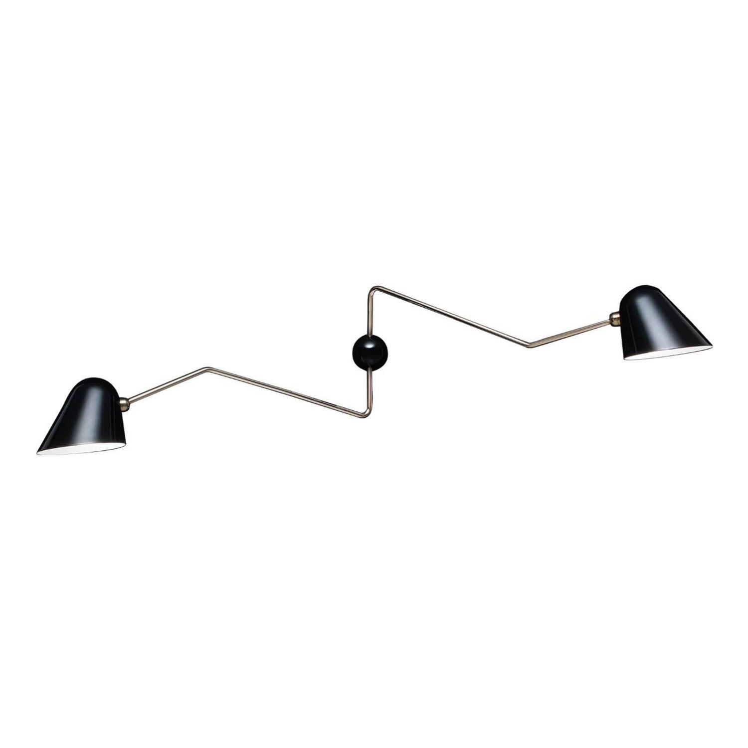 Beghina Due Bracci Chrome Matt White Or Matt Black Shade Beghina Due Bracci Chrome Matt White Or Matt Black Shade