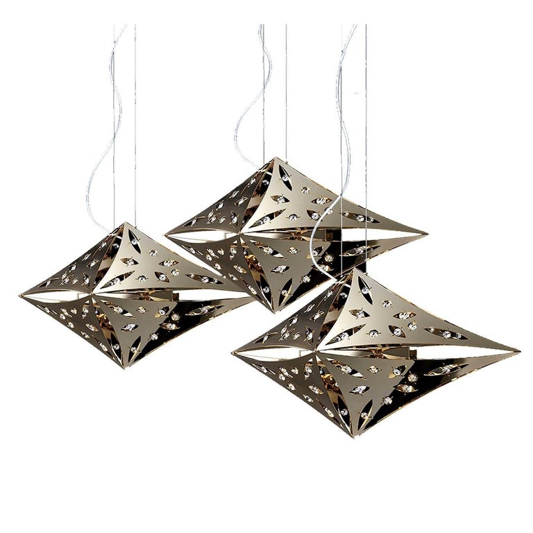 Quasar Triple Module Chandelier For Sale