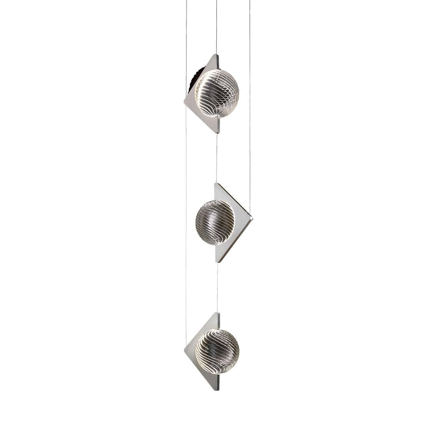 Oz Three-Element Stainless Steel Ceiling Lamp