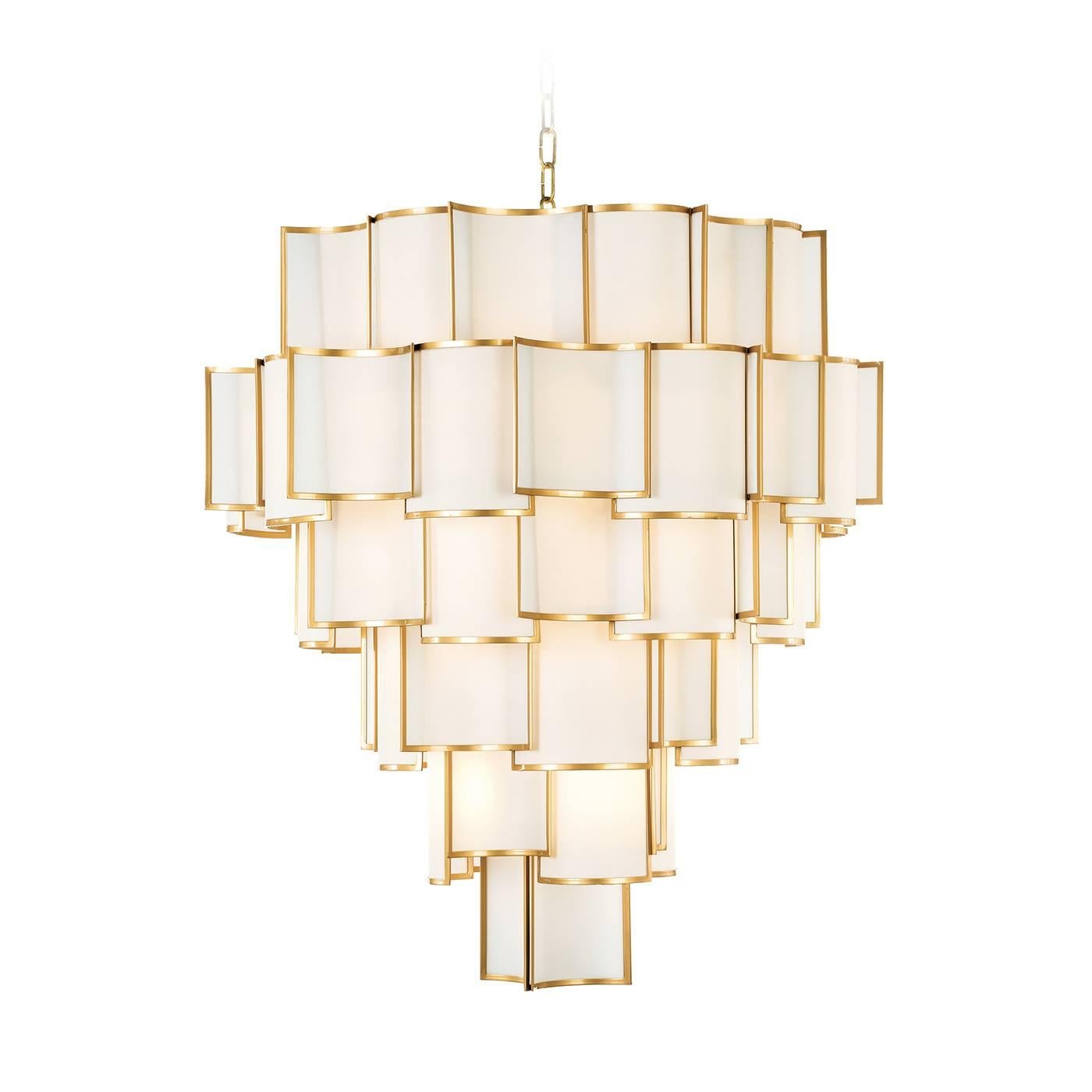 Shade 28-Light Chandelier For Sale