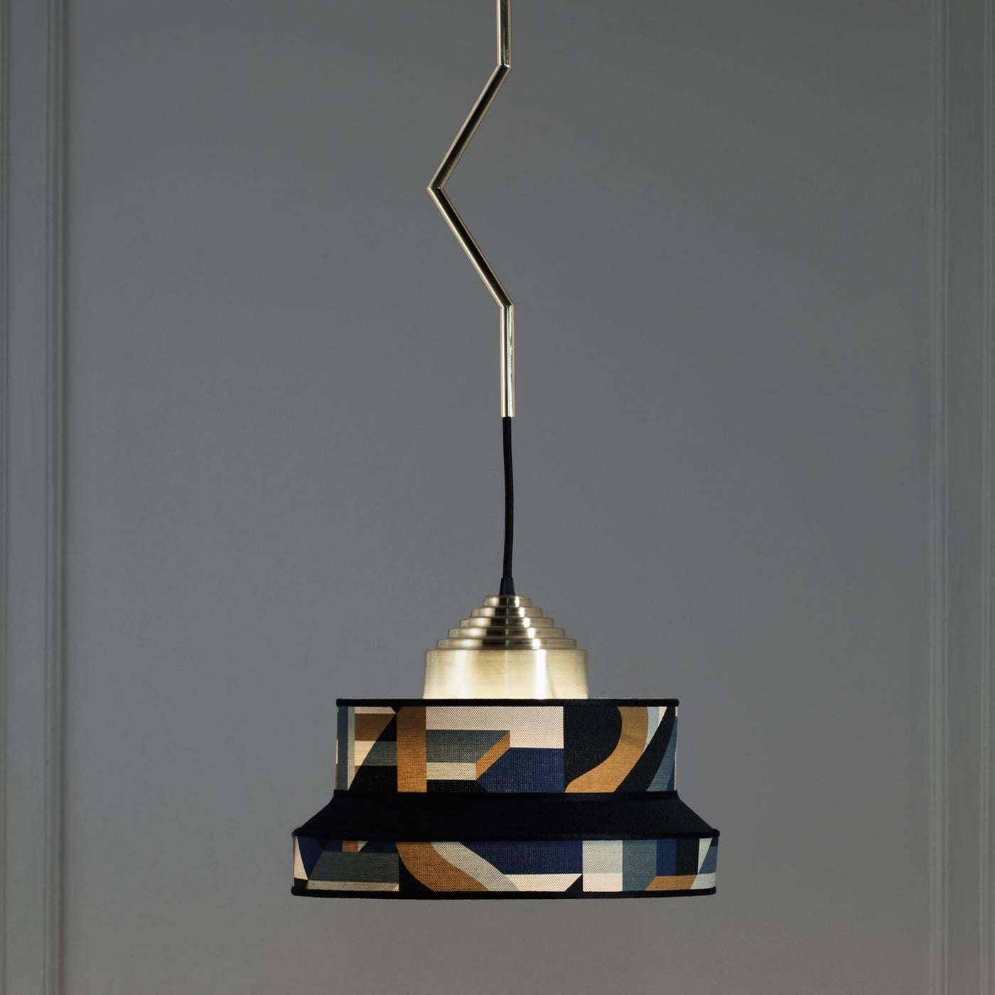 Italian Blue Aperitivo Pendant Lamp For Sale