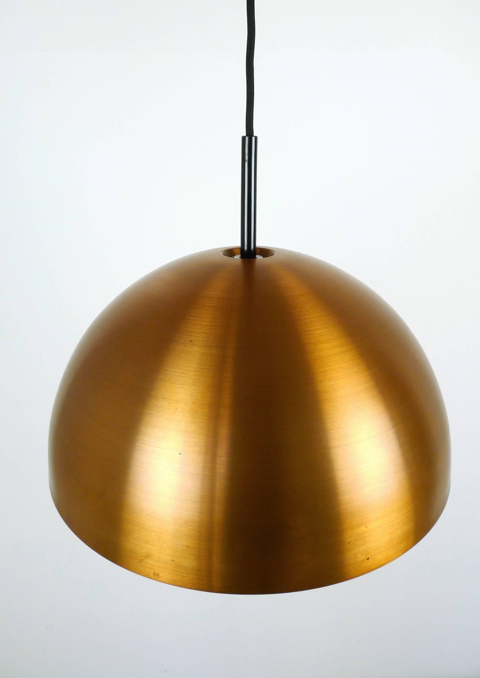 20th Century Round Copper Pendant from Staff Leuchten, Germany, 1960s
