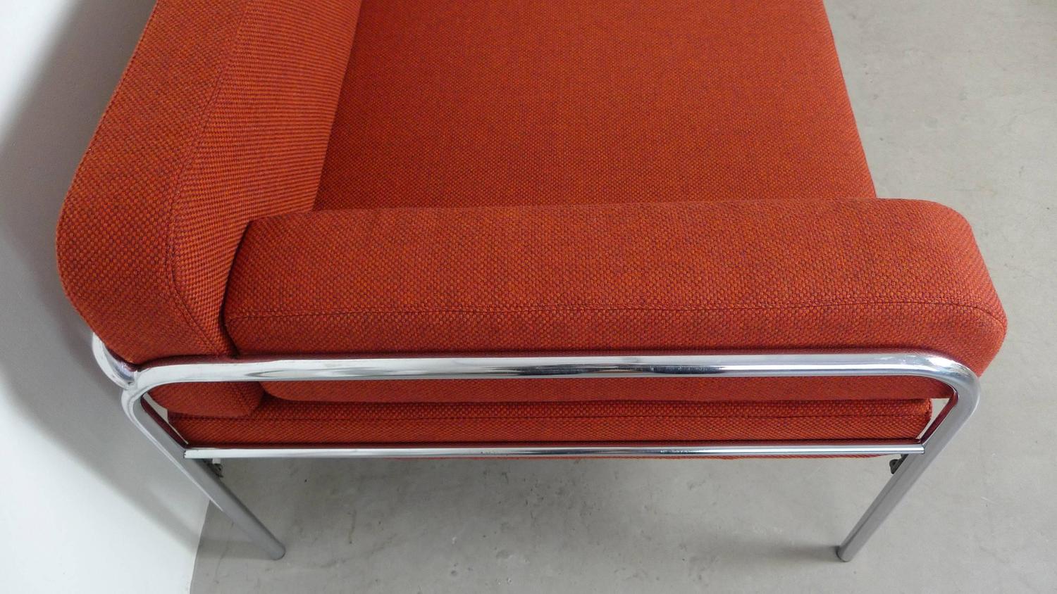 1930s Bauhaus Steel Tube Sofa Bed by Mücke and Melder, Czechoslovakia