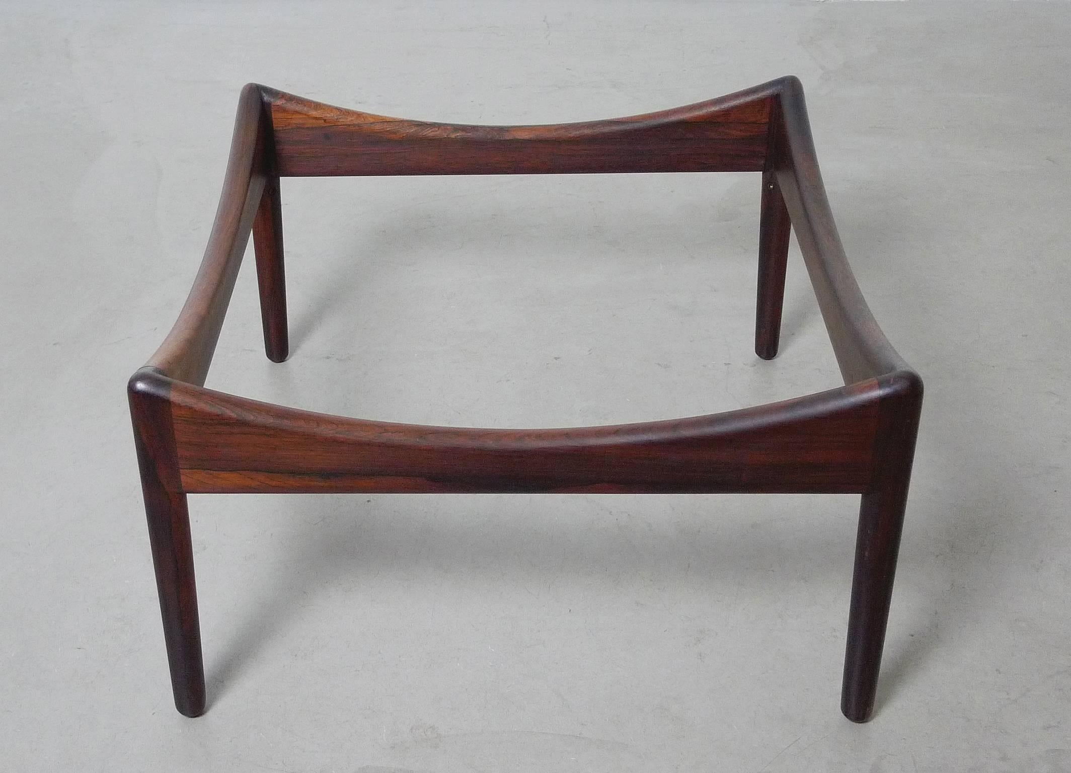 20th Century Kristian Solmer Vedel Fruit Bowl on Rosewood Stand, Denmark, 1960s For Sale