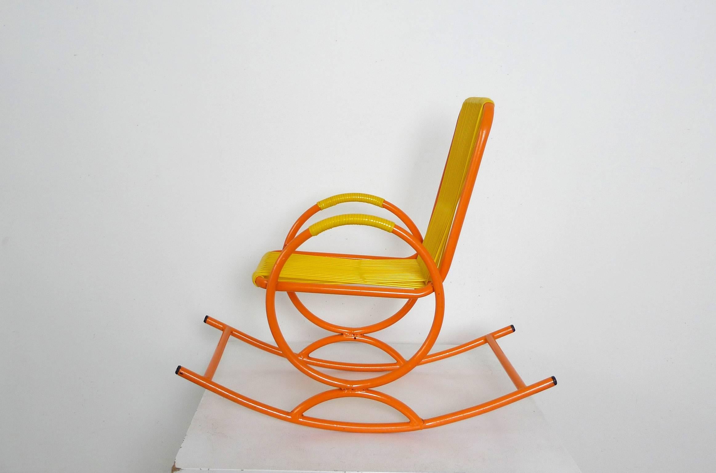 Lacquered 1950s Rocking Chair for Children from Italy