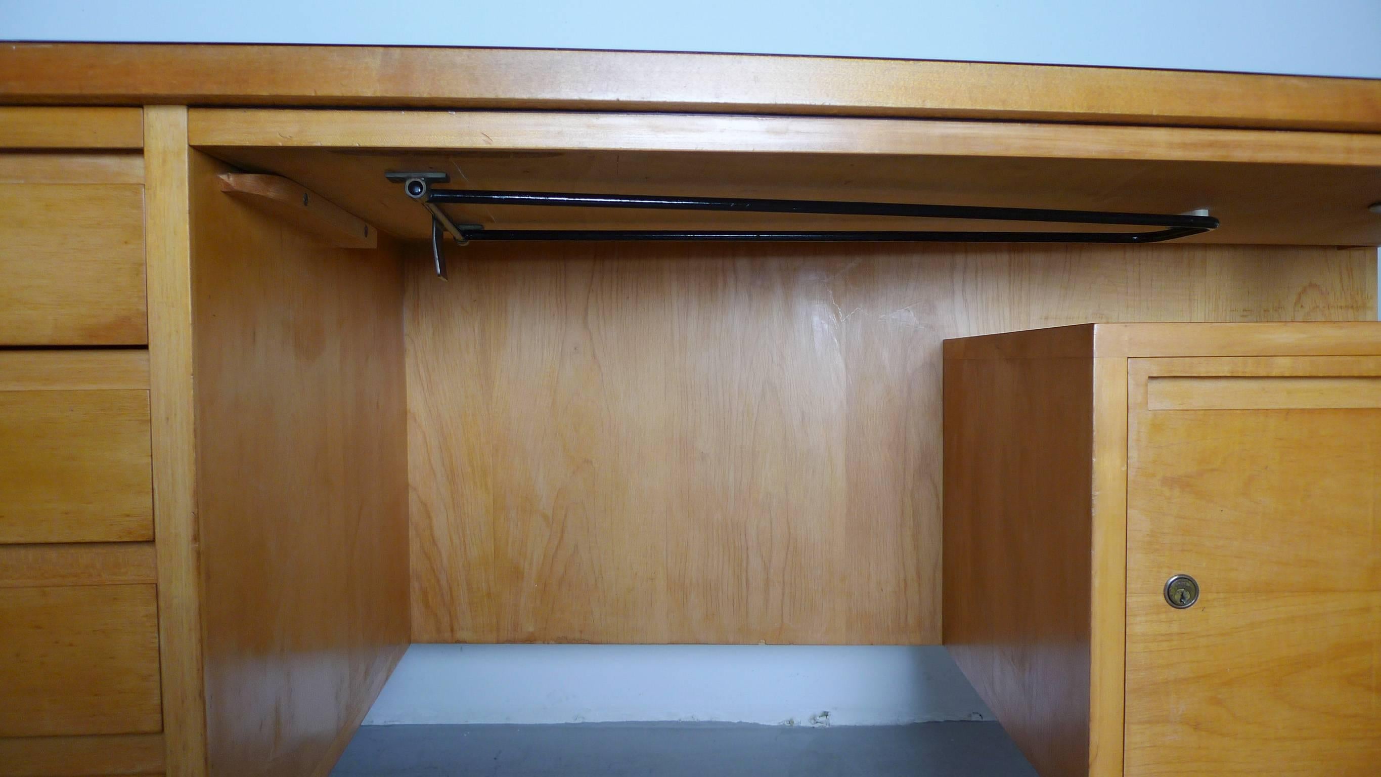 20th Century 1950s Writing Desk with Traversable Plate from Switzerland