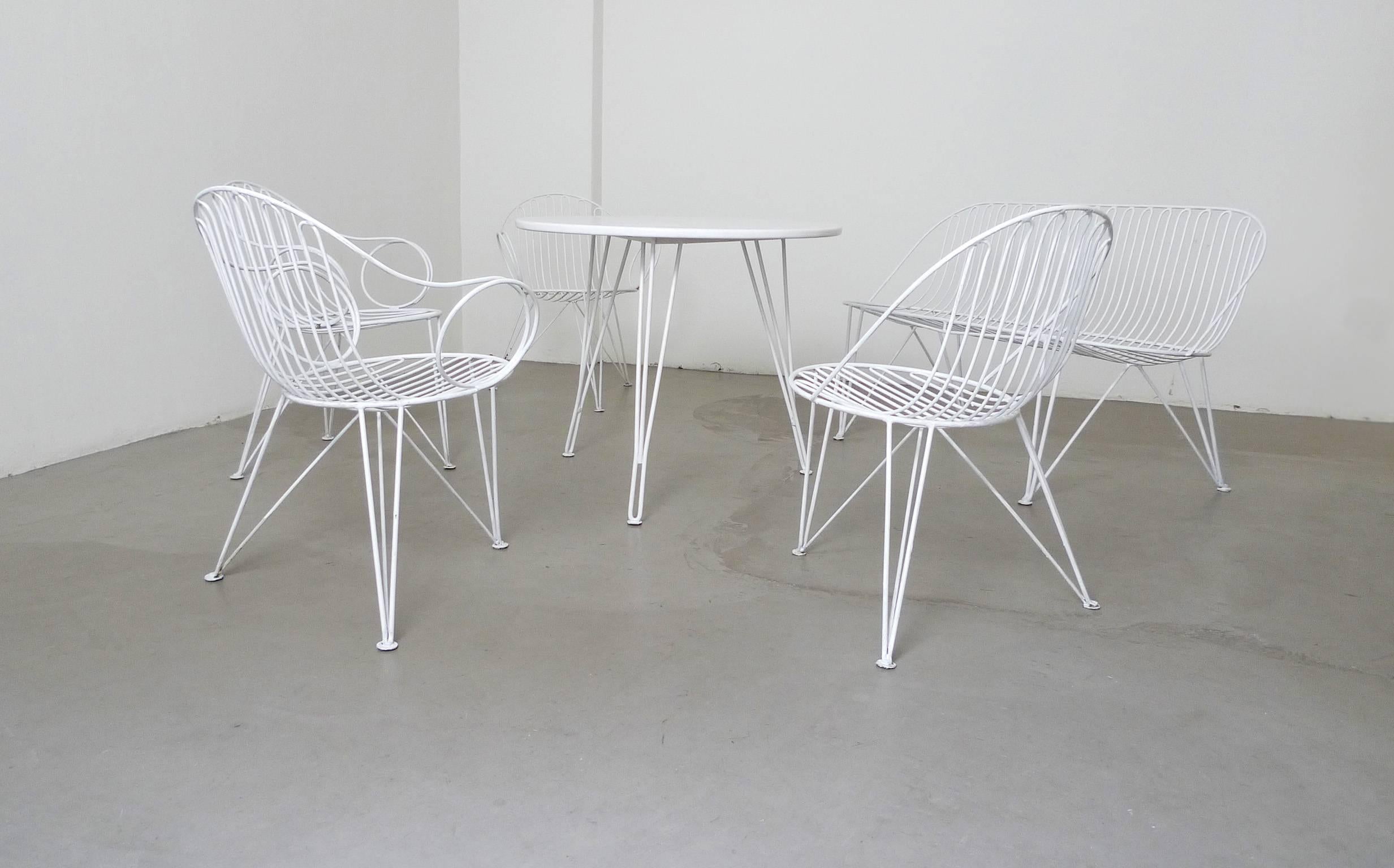 Mid-Century Modern Set of Six Garden Furniture from Mauser Werke GmbH, Germany, 1950s