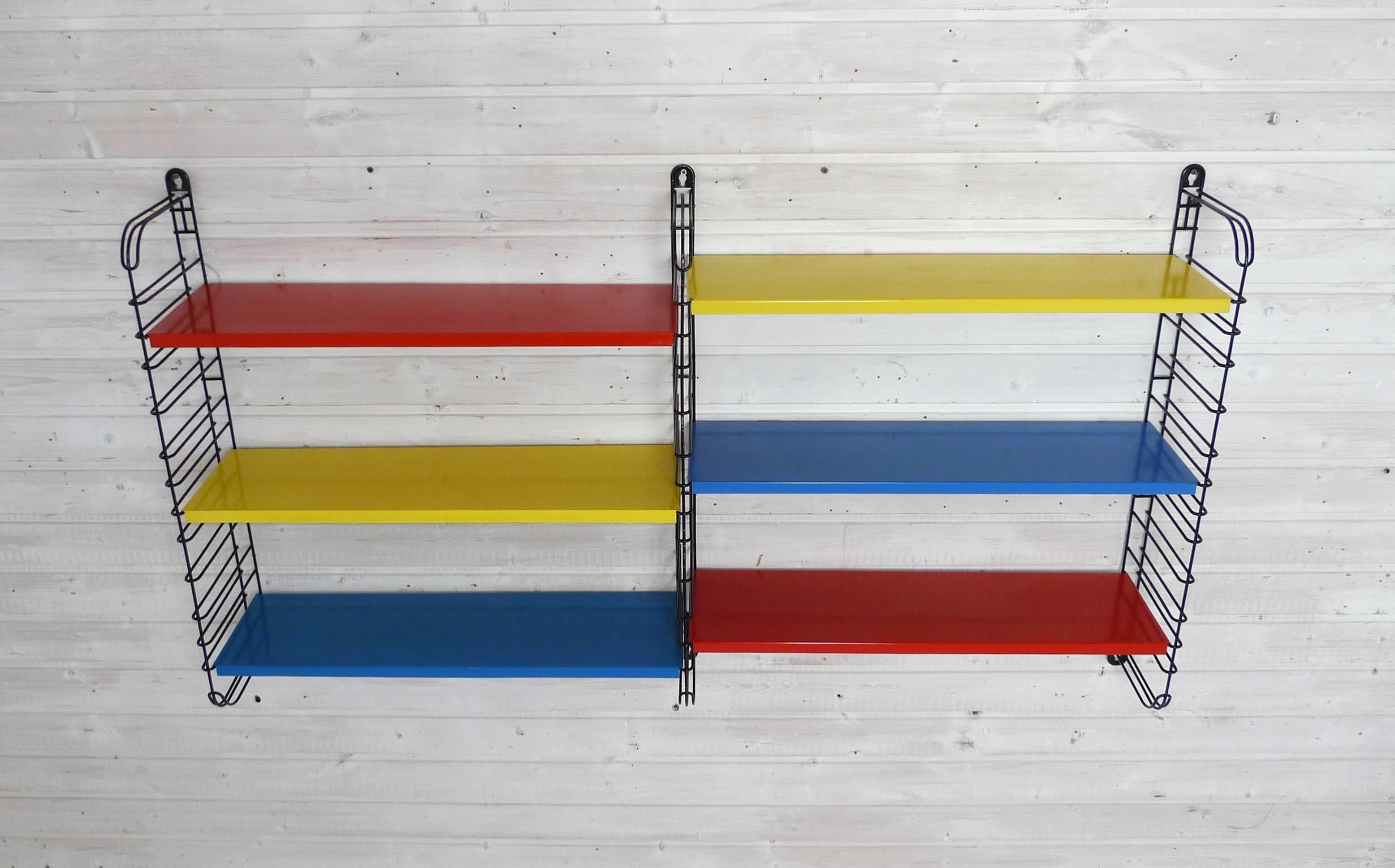 Mid-Century Modern Multicolored Metal Rack by Adrian Dekker for Tomado, Netherlands, 1953