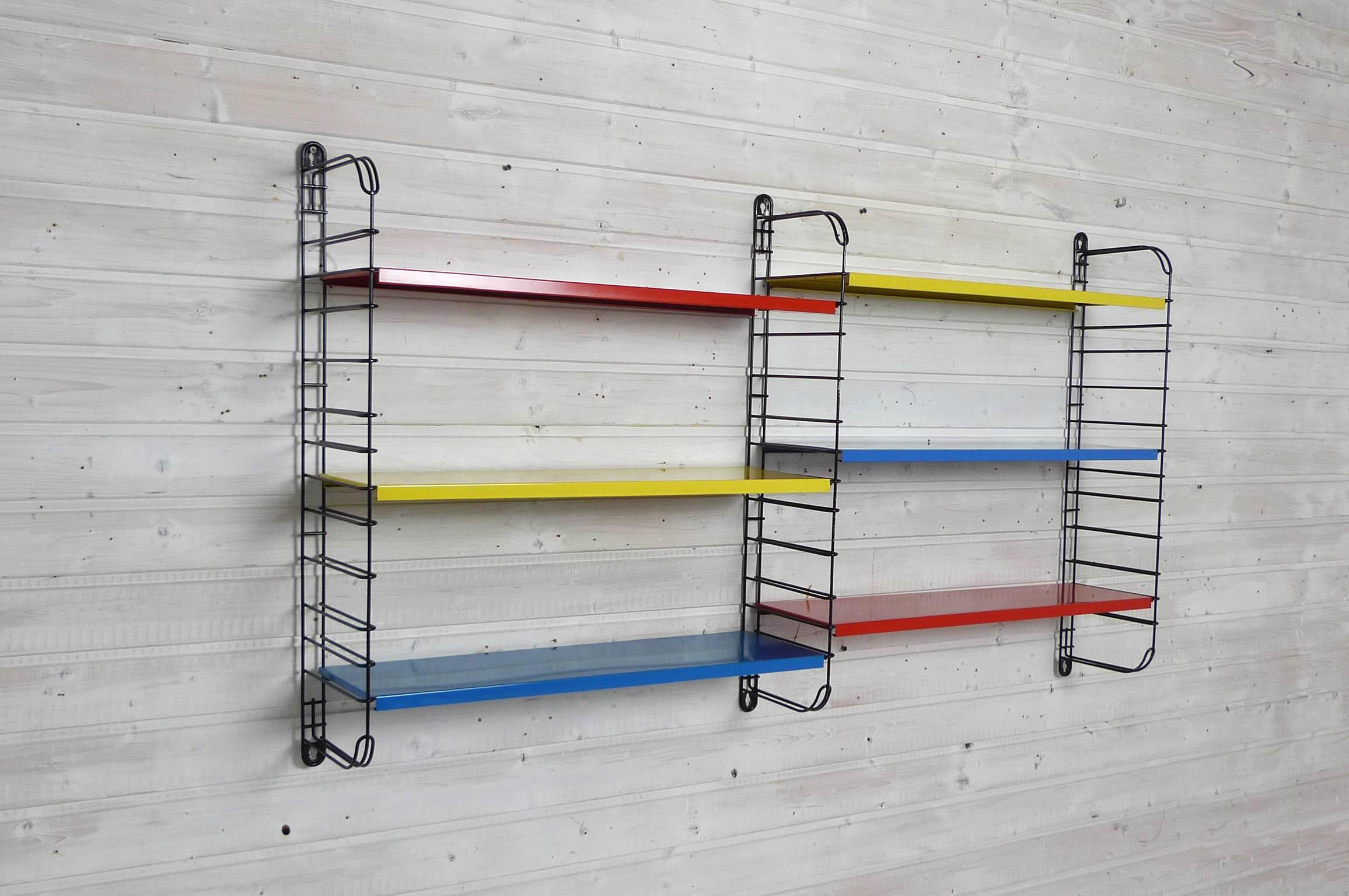 Lacquered Multicolored Metal Rack by Adrian Dekker for Tomado, Netherlands, 1953
