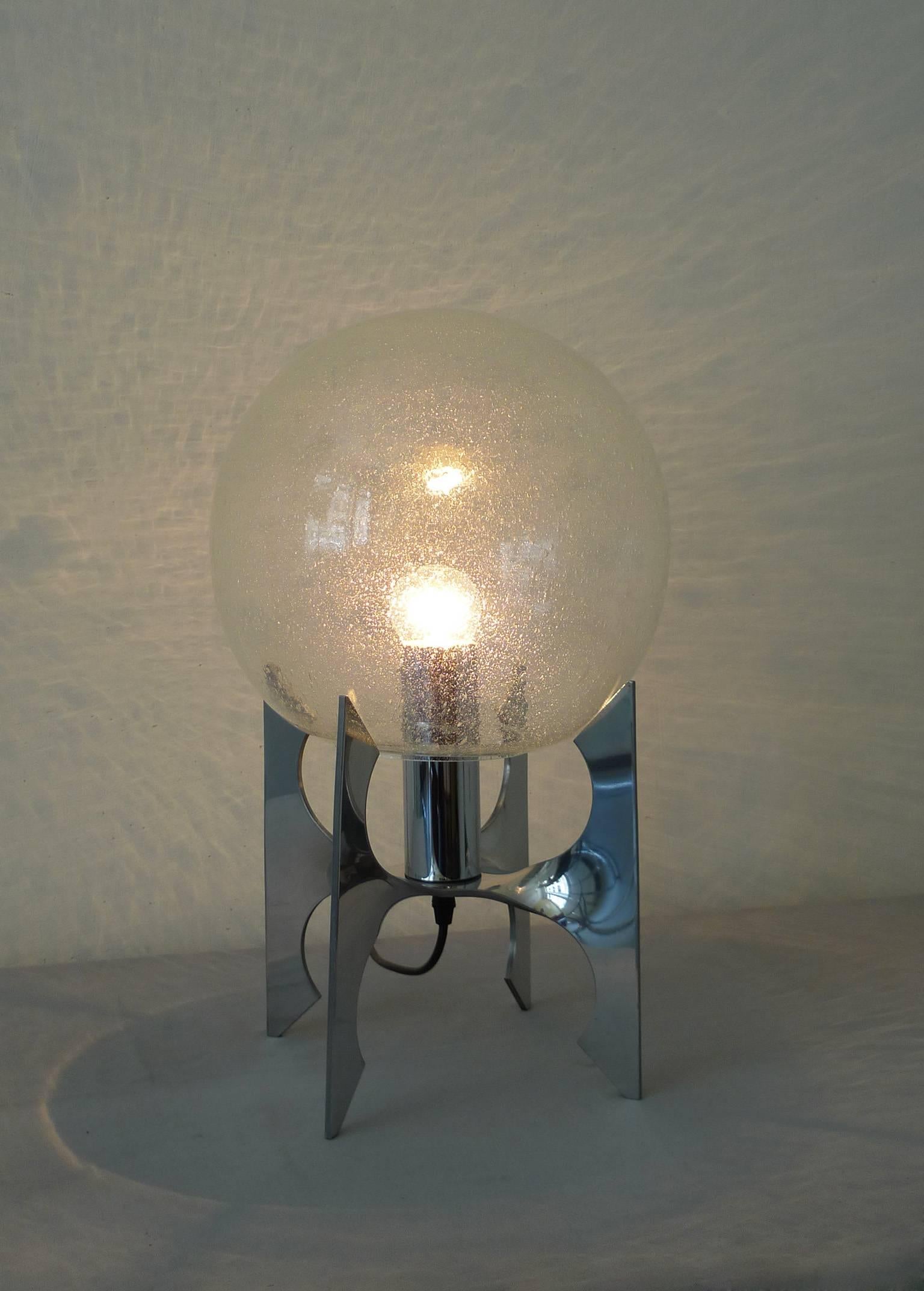 20th Century Apollo Table Lamp with Glass Globe Attributed to Staff, Germany, 1970s For Sale
