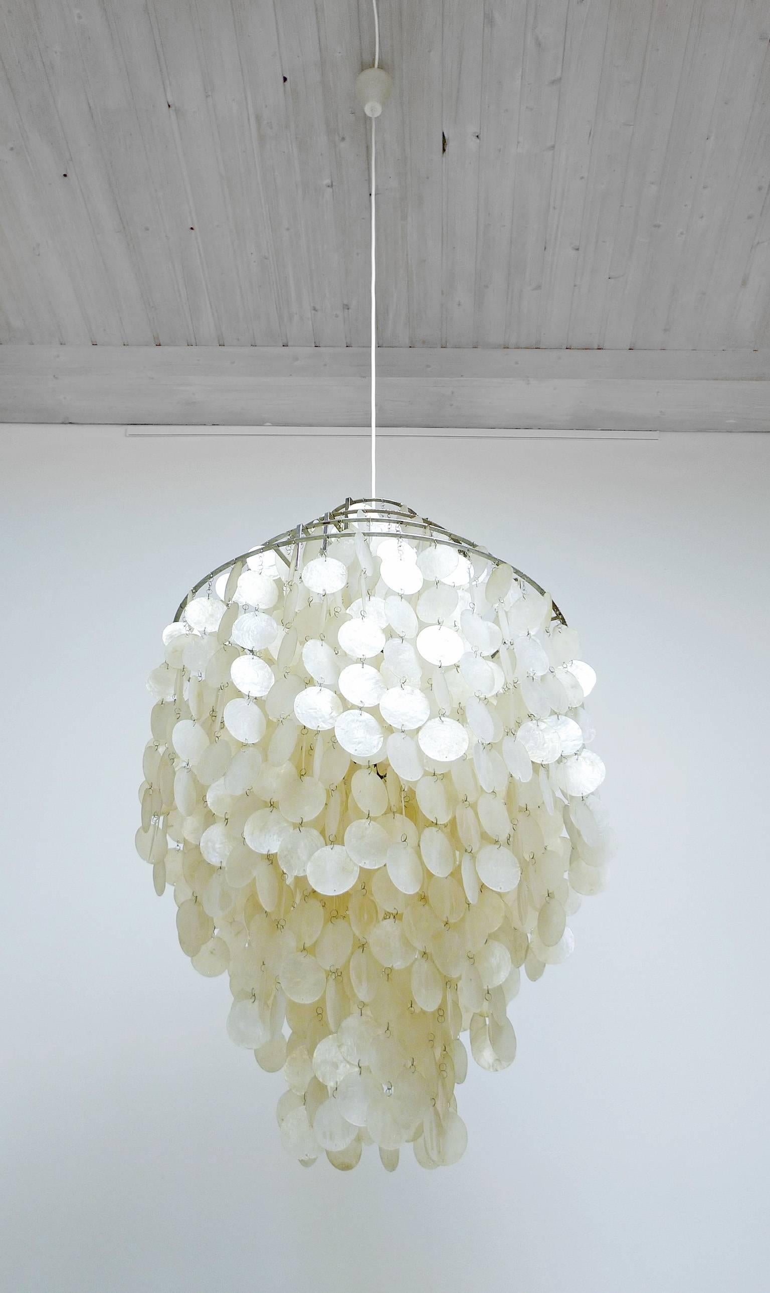 Swiss First Series Fun 0 DM Chandelier by Verner Panton for J. Luber Ag, Switzerland For Sale