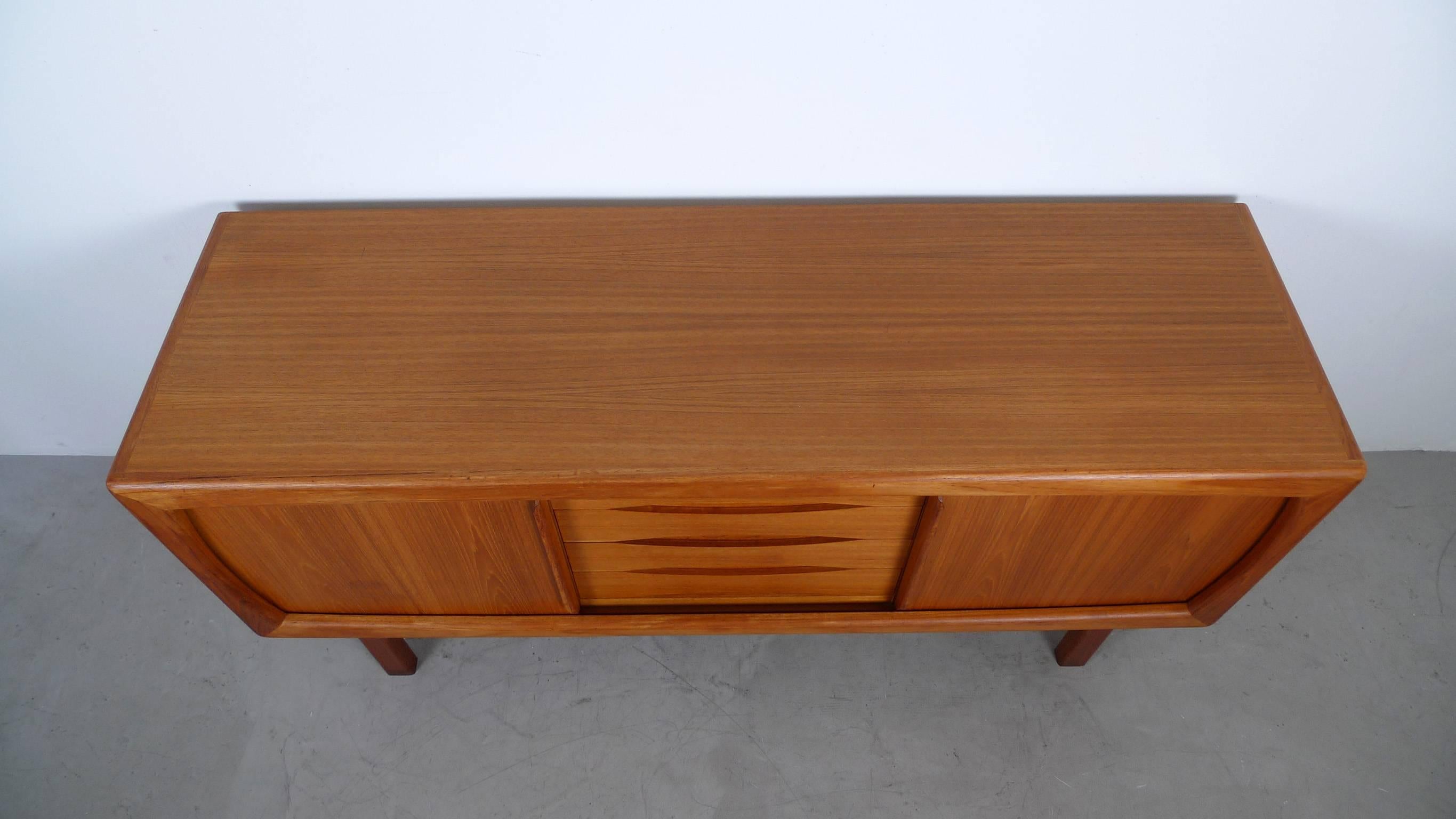 Teak Sideboard with Sliding Doors and Drawers from Dyrlund, Denmark, 1960s 1