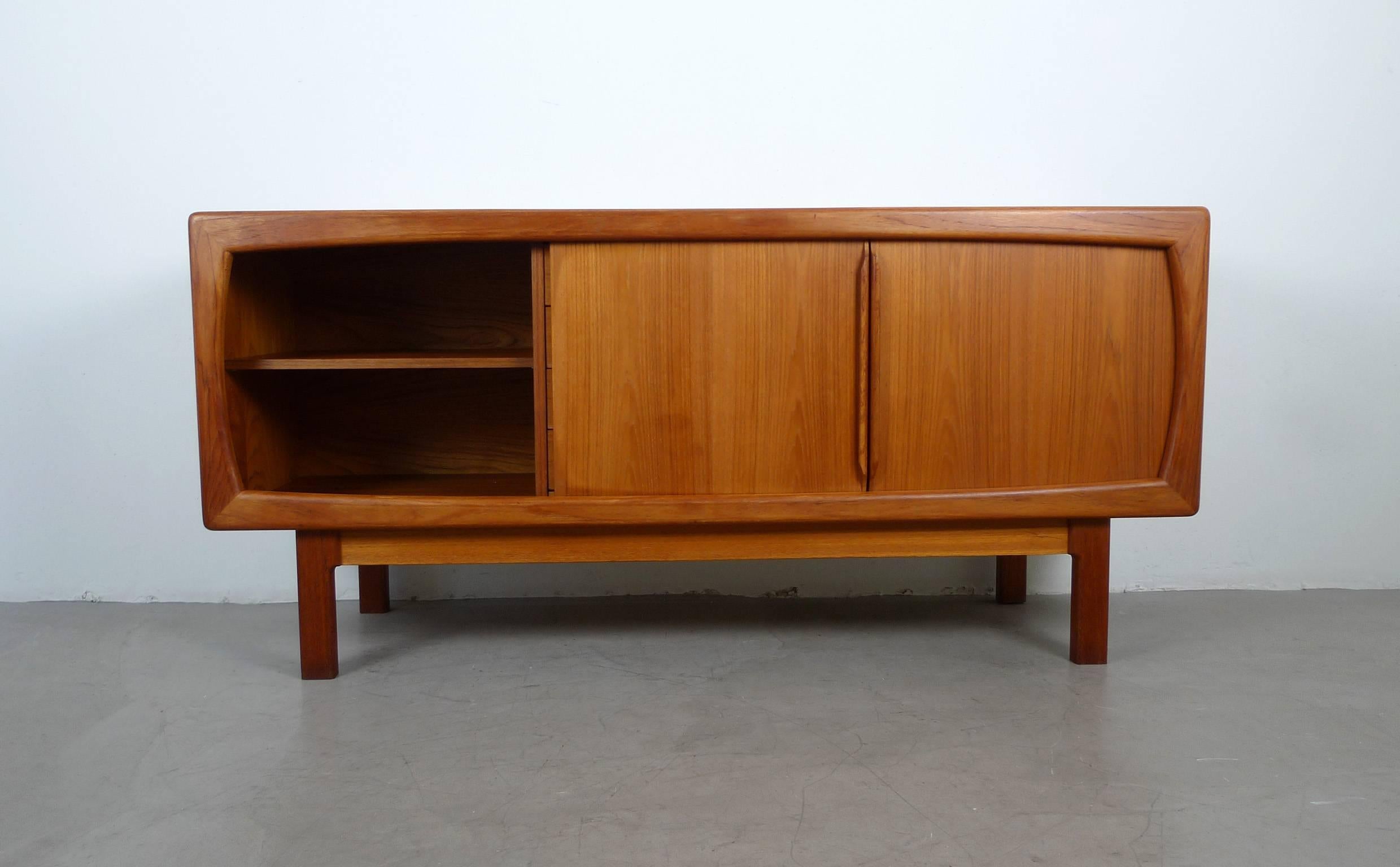 Teak Sideboard with Sliding Doors and Drawers from Dyrlund, Denmark, 1960s 2