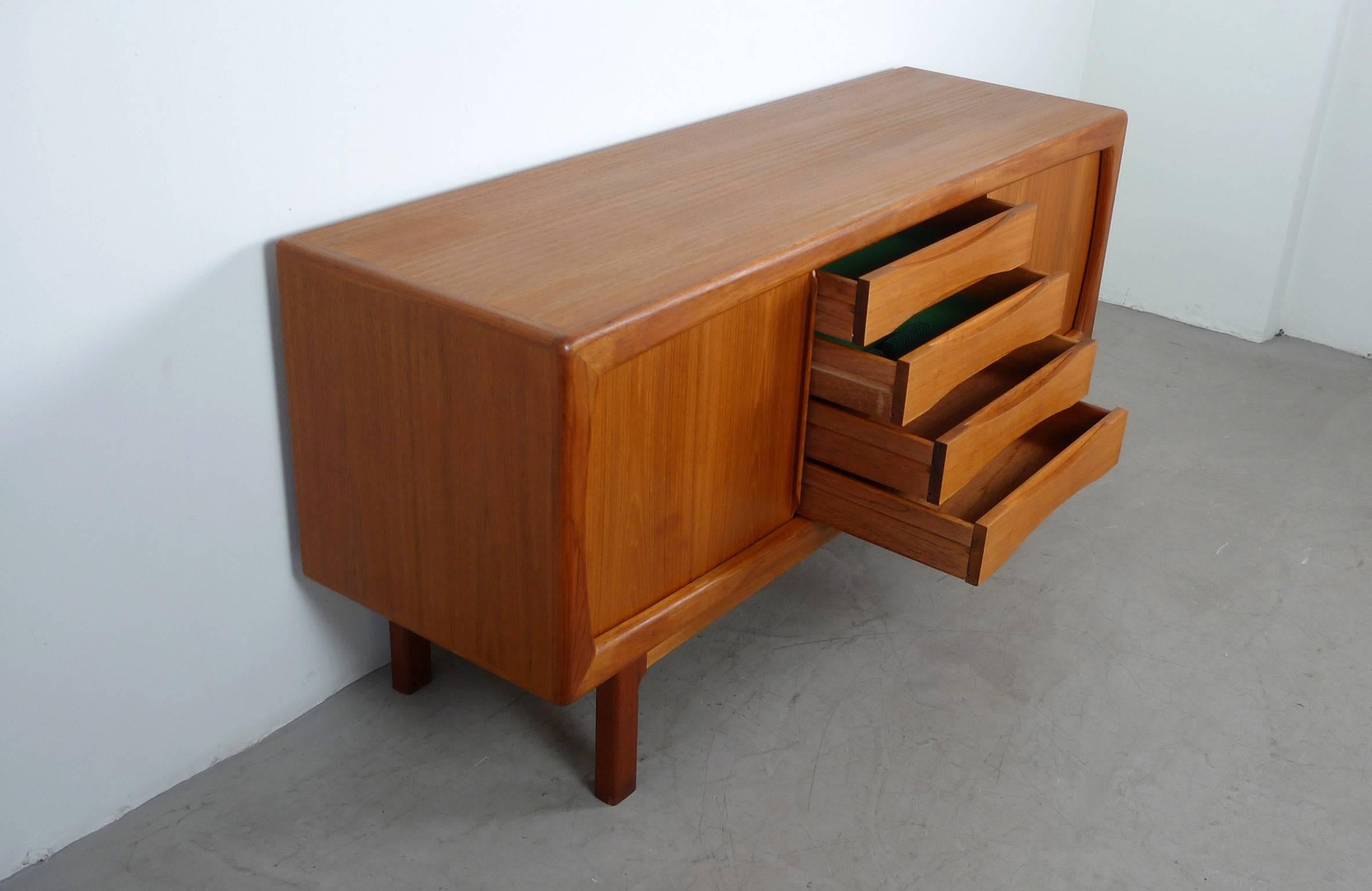 Teak Sideboard with Sliding Doors and Drawers from Dyrlund, Denmark, 1960s 4