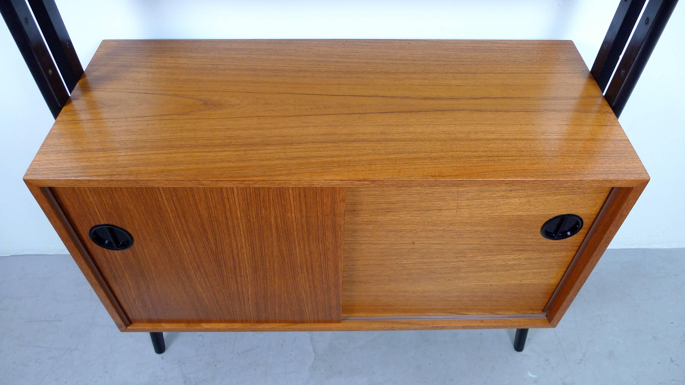 Wood 1950s Teak Shelf with Box and Boards from Denmark