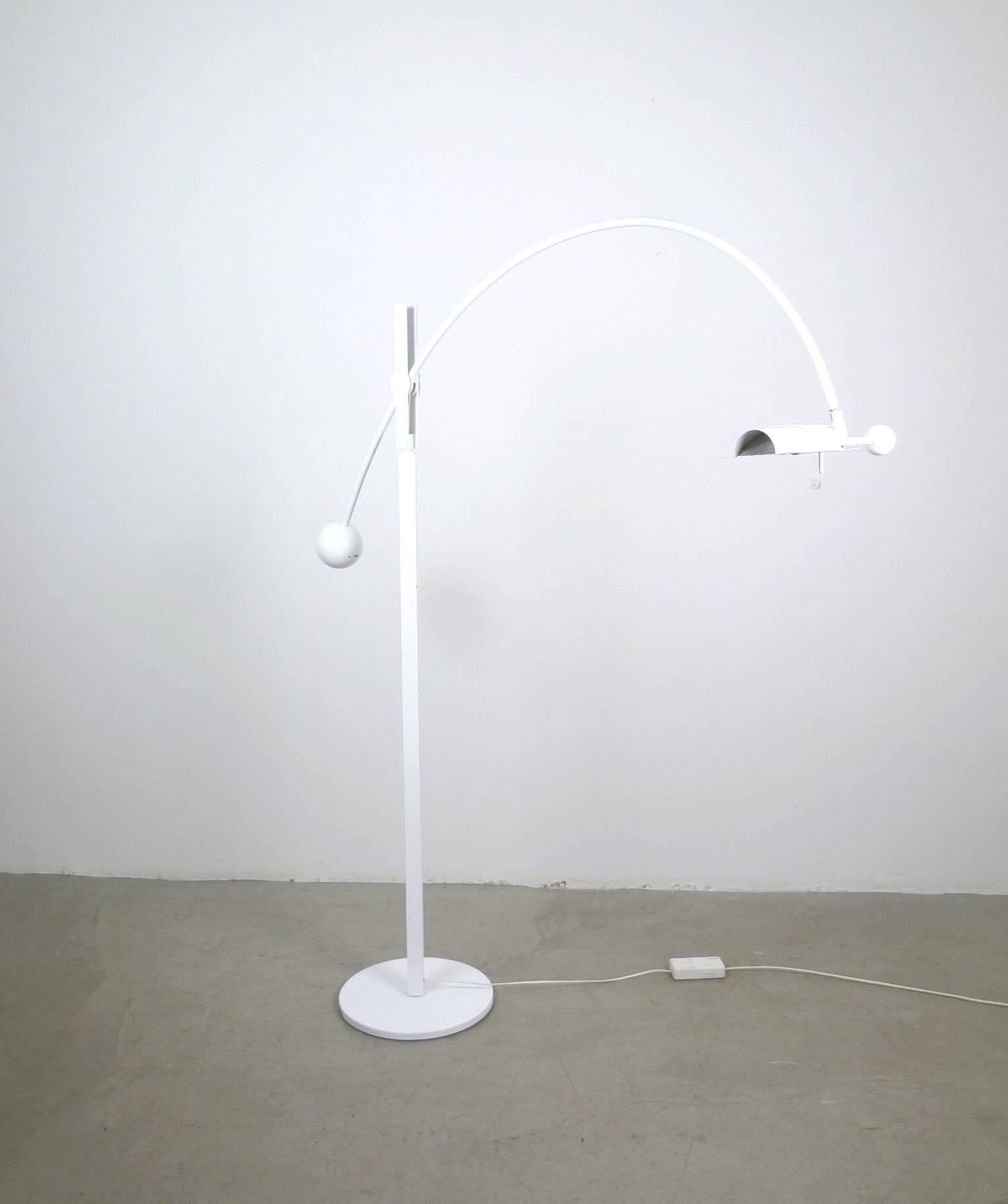Lacquered Adjustable Floor Lamp from Swisslamps International AG, Switzerland, 1970s For Sale