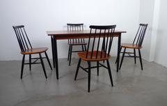 Drop-Leaf Dining Table Set from Sweden, 1960s