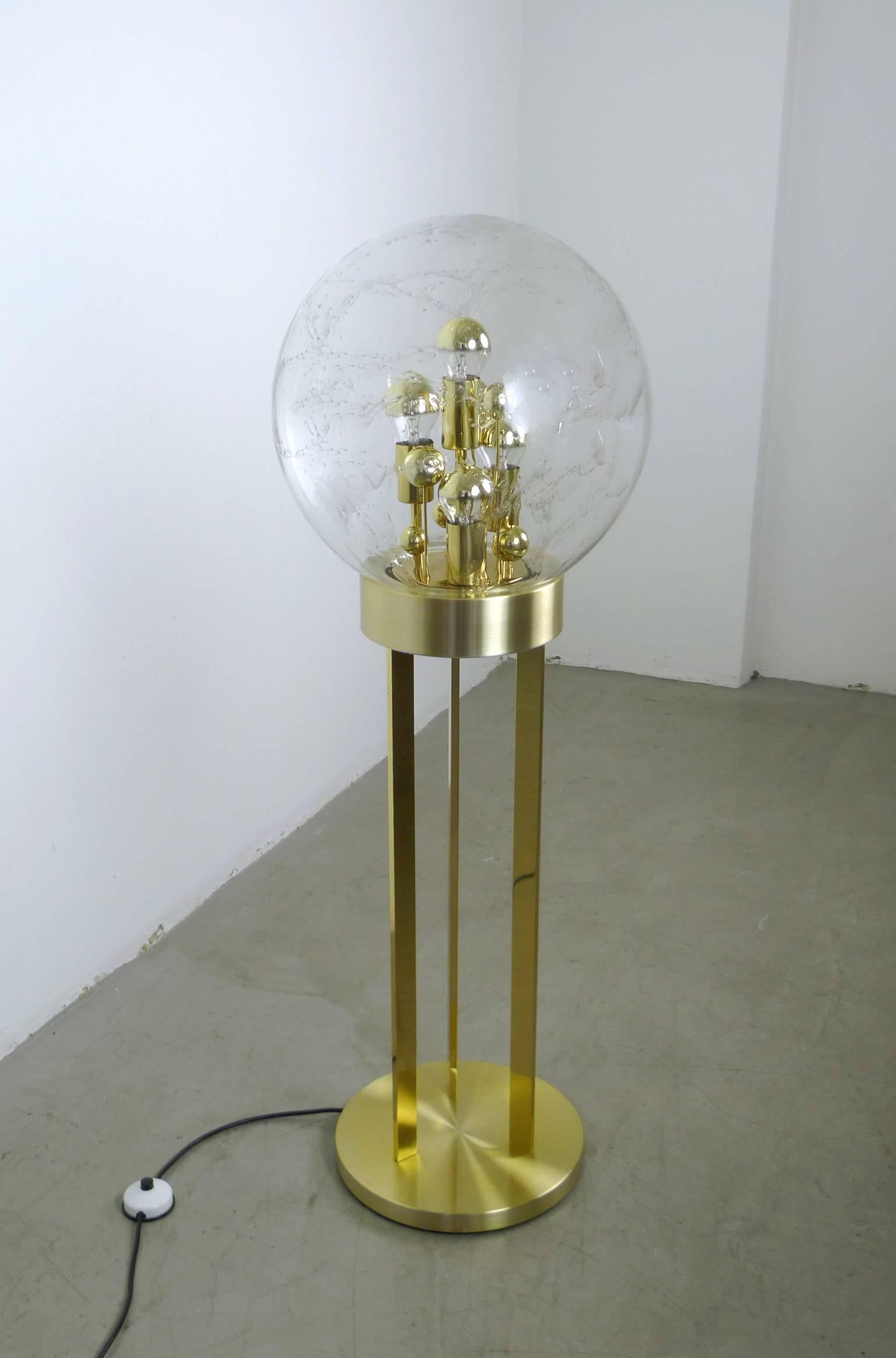 Mid-Century Modern 1960s Brass Floor Lamp from Doria, Germany For Sale