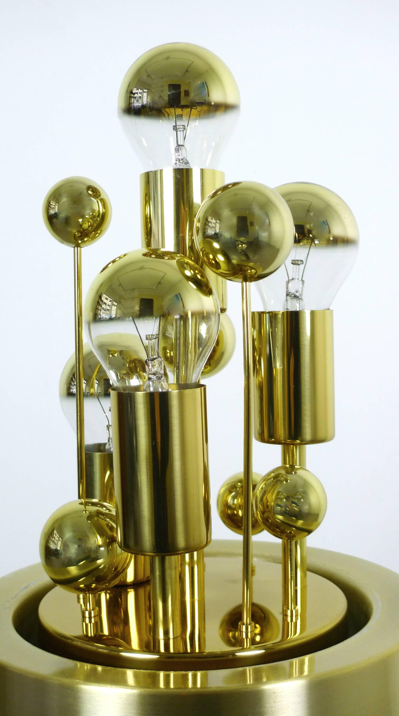 1960s Brass Floor Lamp from Doria, Germany For Sale 2
