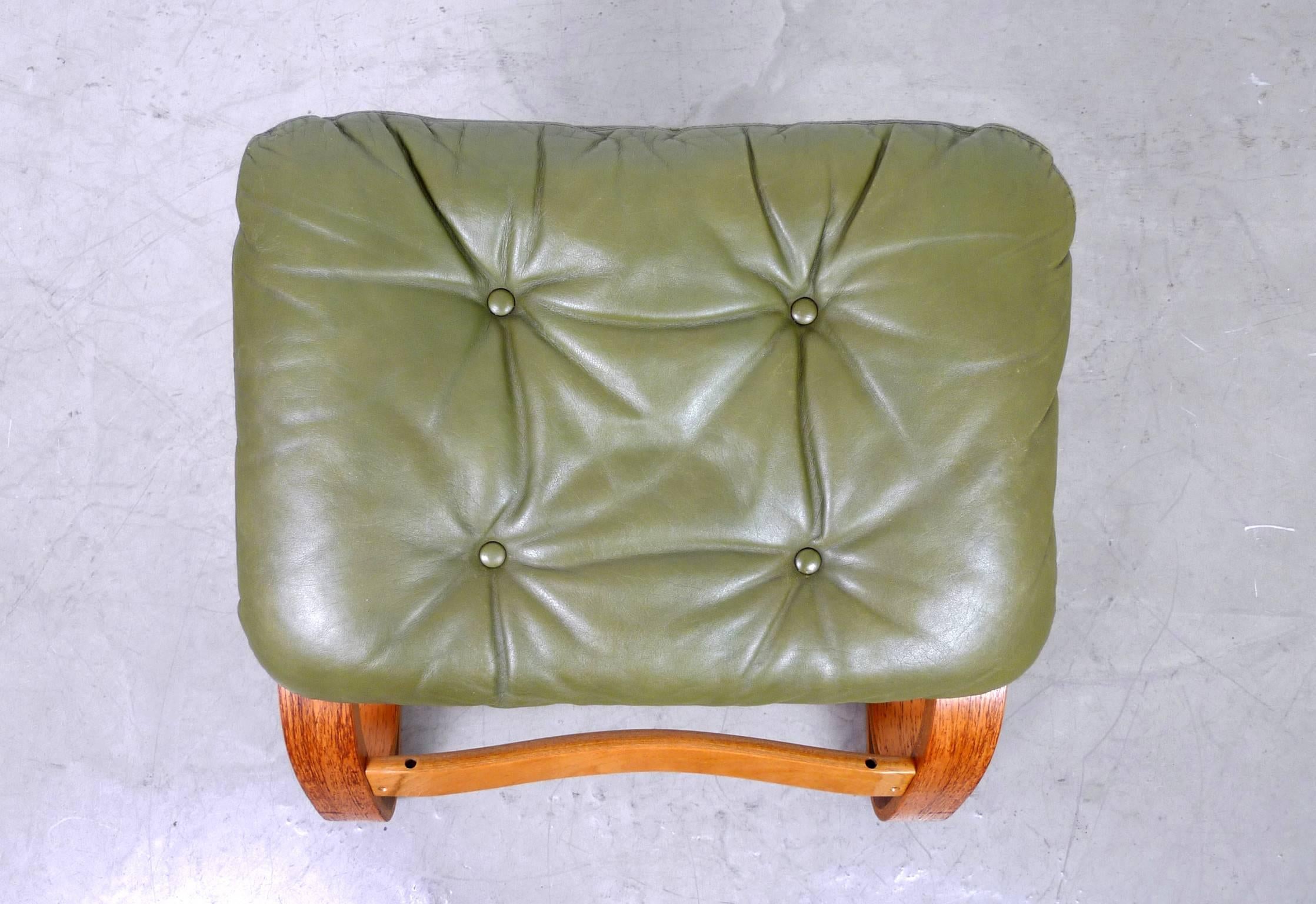 Norwegian Kengu Lounge Chair and Ottoman by Solheim for Rykken, 1970s 2