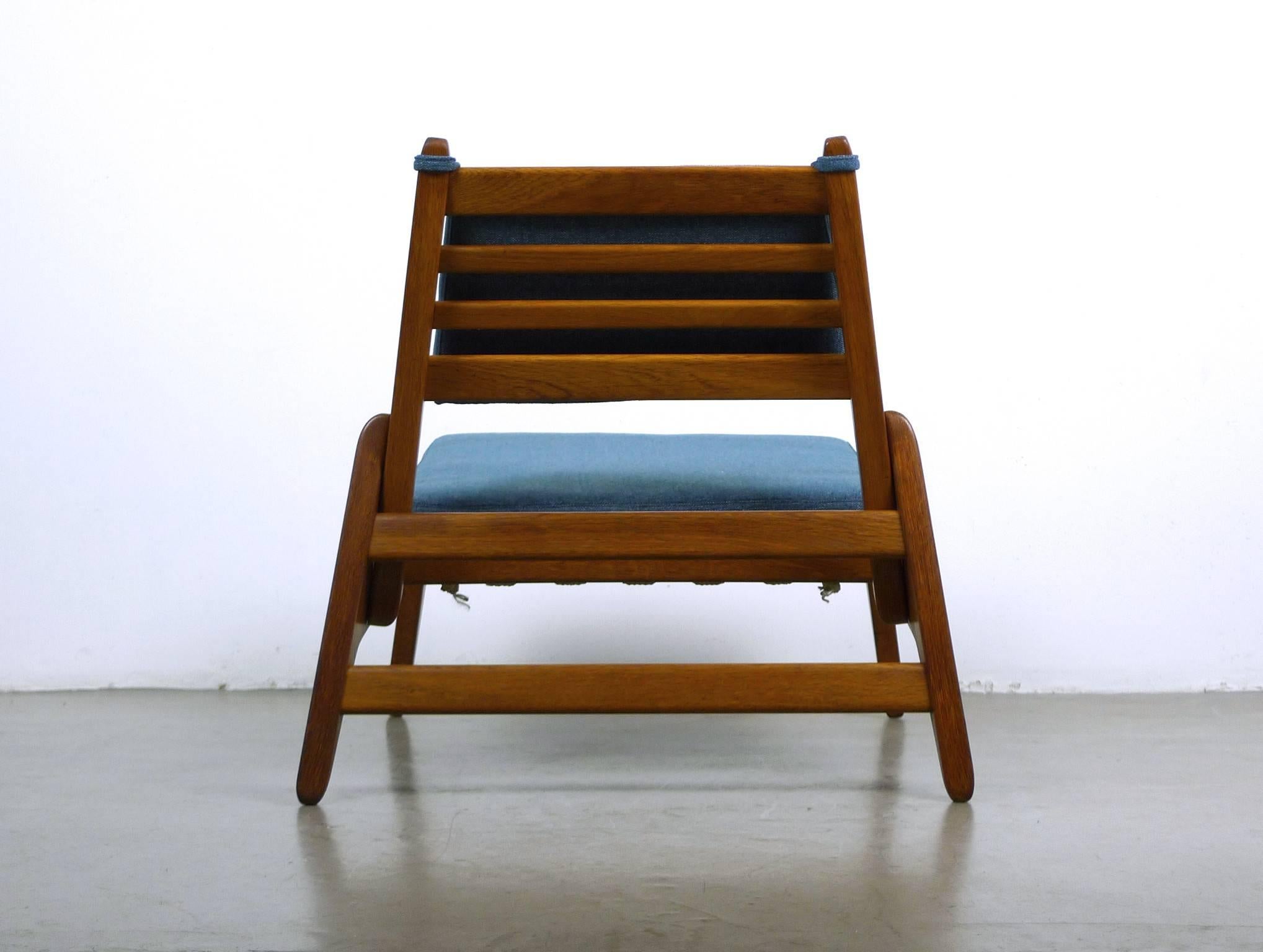 20th Century Low Lounge Chair with Ottoman from Germany, 1950s For Sale