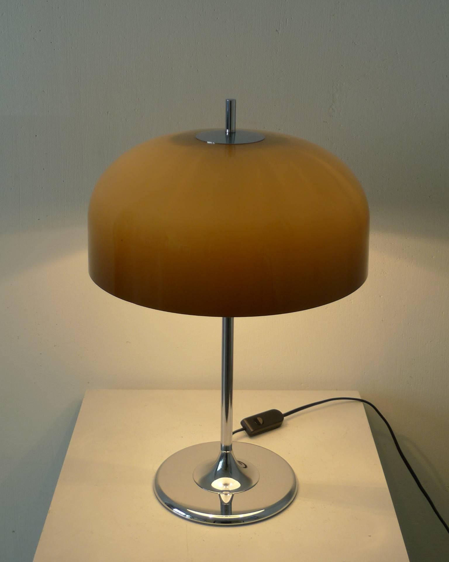 Chromed Tulip Table Lamp from Germany, 1970s In Good Condition In Berlin, DE