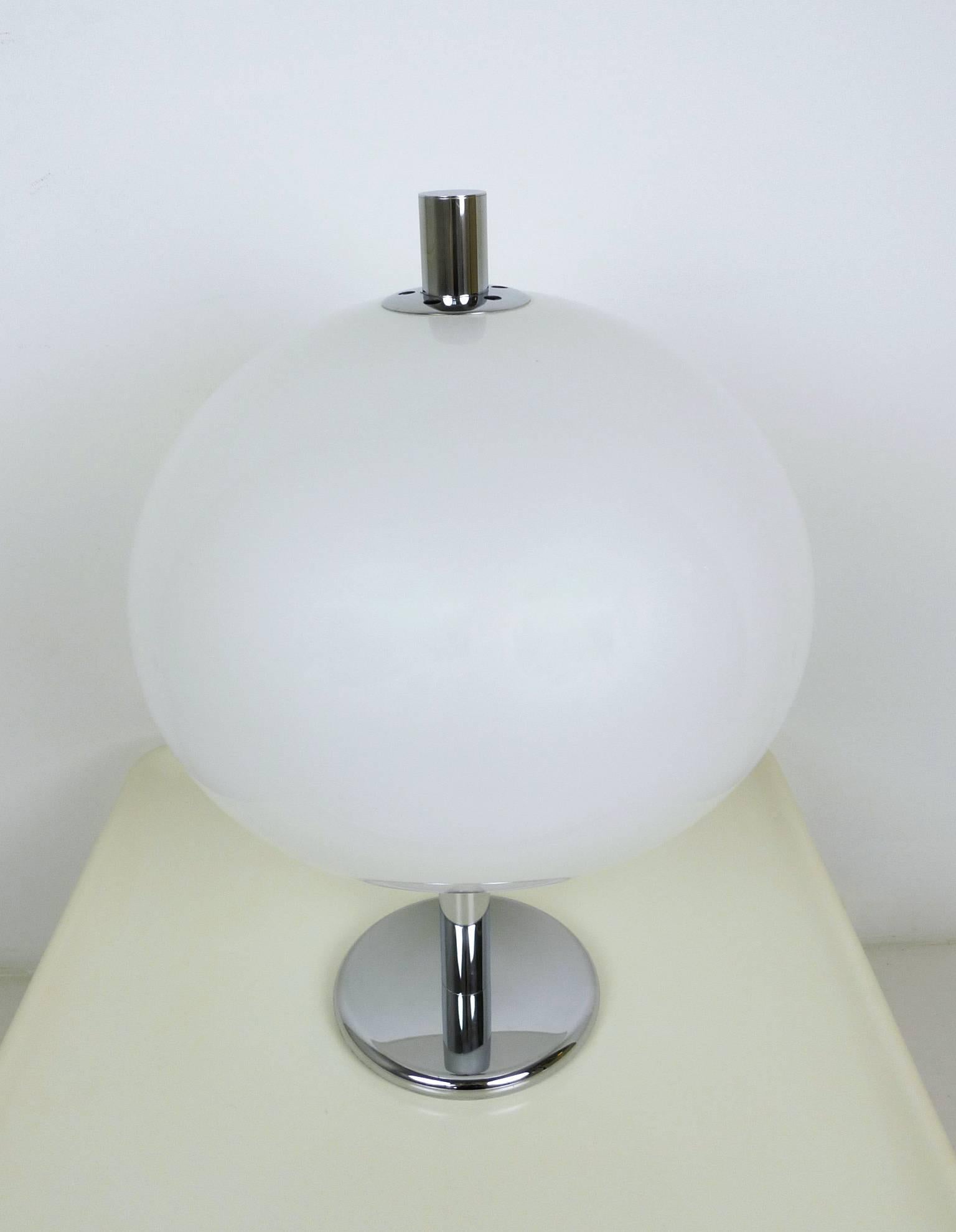 Large Chromed Table Lamp from Germany, 1970s In Good Condition In Berlin, DE