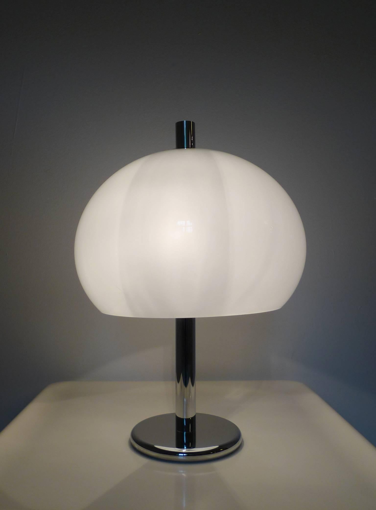 Metal Large Chromed Table Lamp from Germany, 1970s