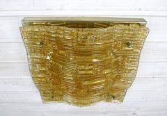 Curved Glass Sconce by Simon & Schelle for Sische, Germany, 1960s