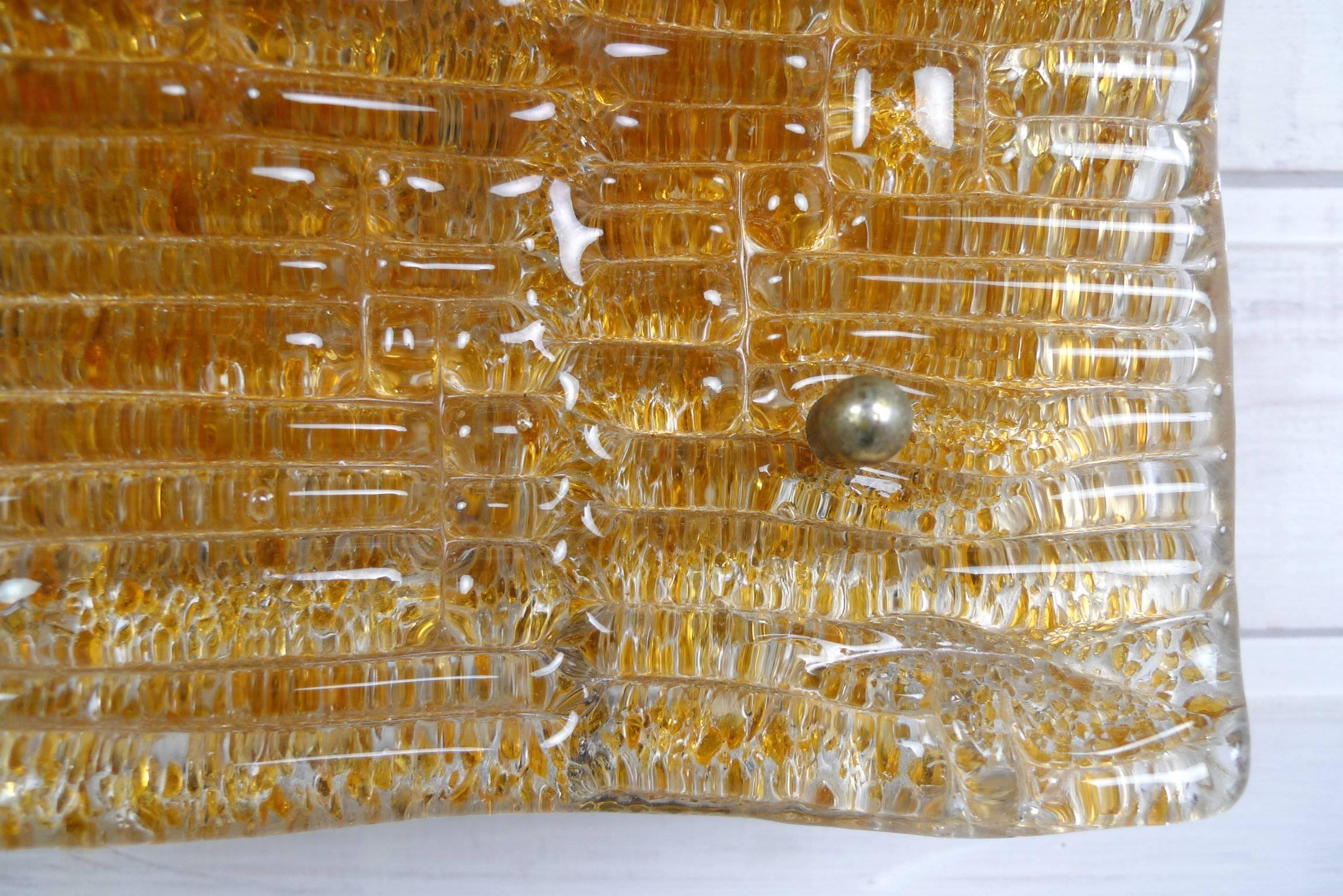 Curved Glass Sconce by Simon & Schelle for Sische, Germany, 1960s For Sale 3
