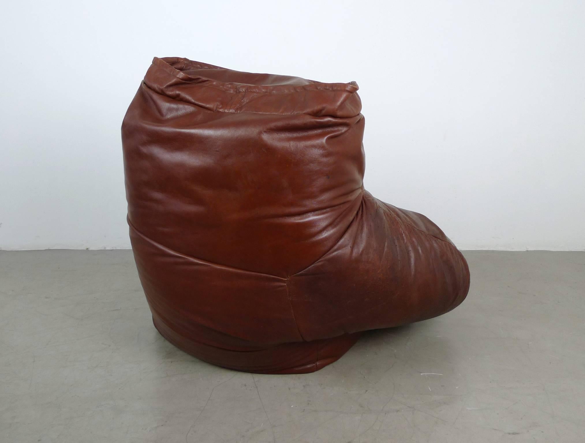 Mid-Century Modern Boxing Glove Seat by Ueli Berger for De Sede, Switzerland, 1970s