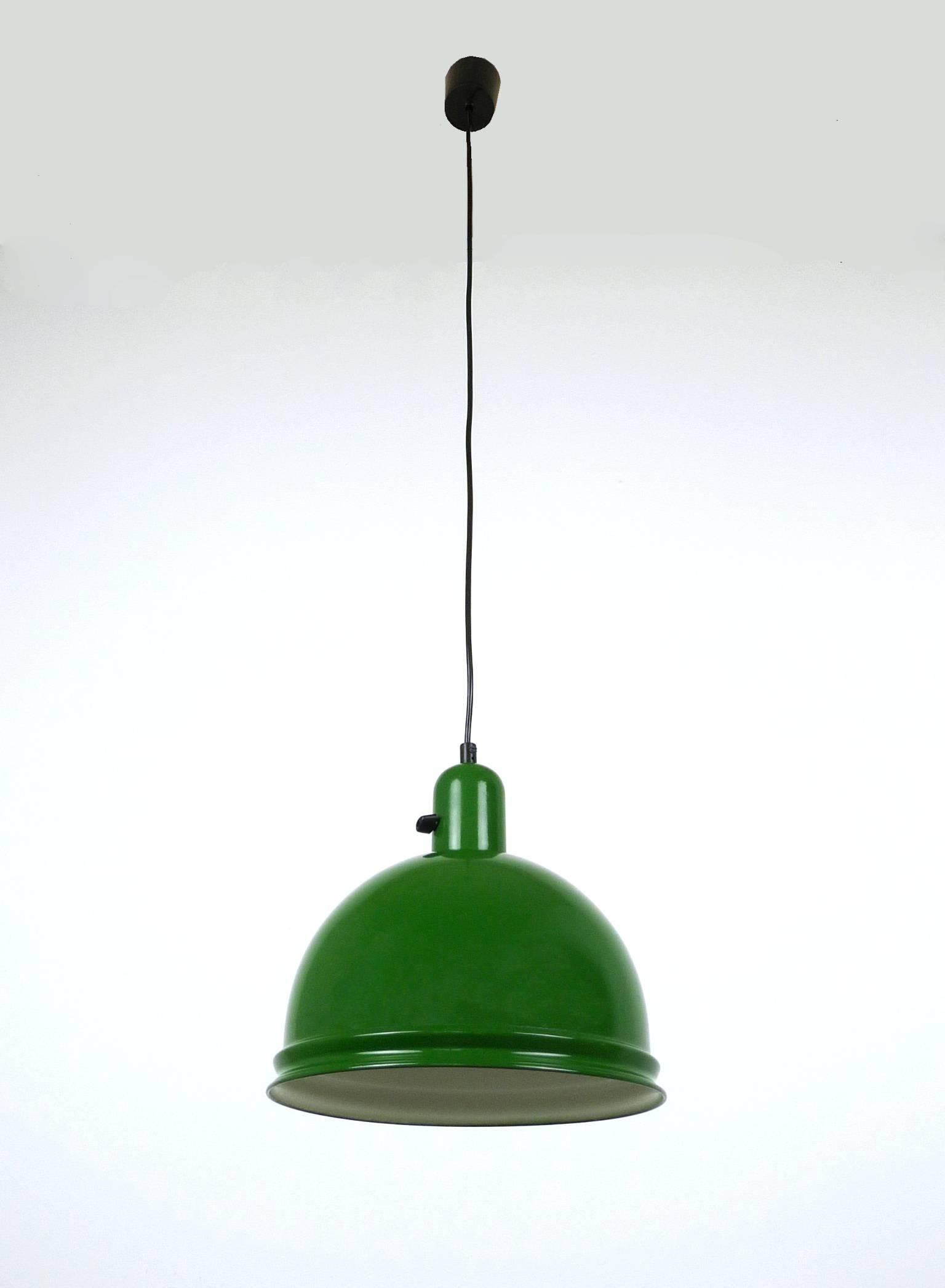 Lacquered Green Industrial Light from Germany, 1950s