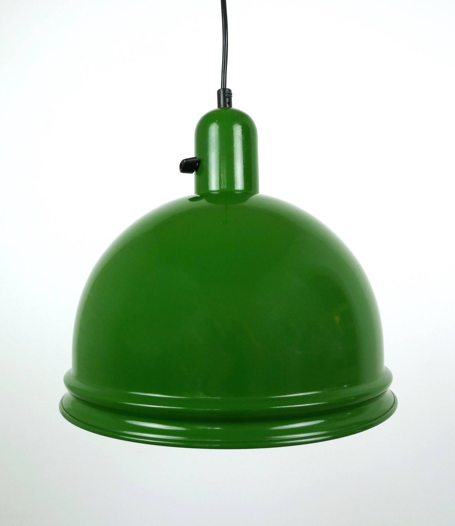 Metal Green Industrial Light from Germany, 1950s