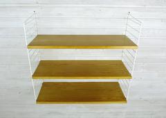 Ash Wall Shelving System by Nisse Strinning for String Design AB, Sweden, 1960s