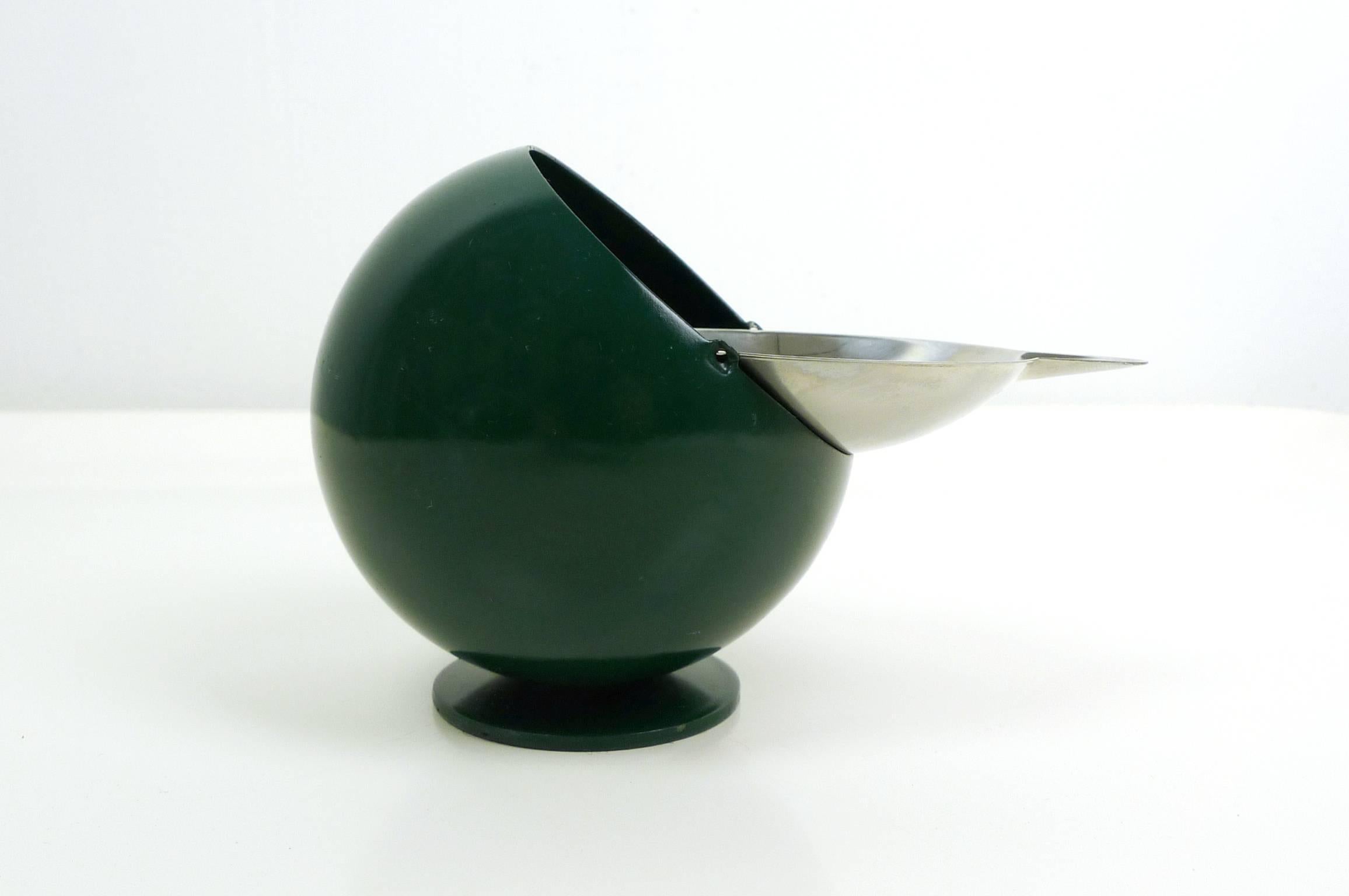 Metal Green Smokny Ashtray from F. W. Quist, Germany, 1970s