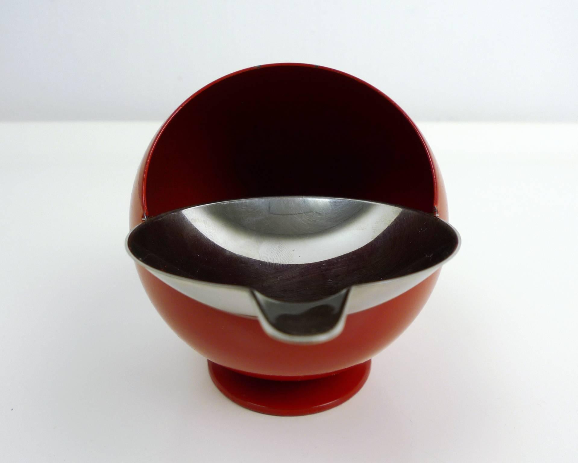 Metal Red Smokny Ashtray from F. W. Quist, Germany, 1970s